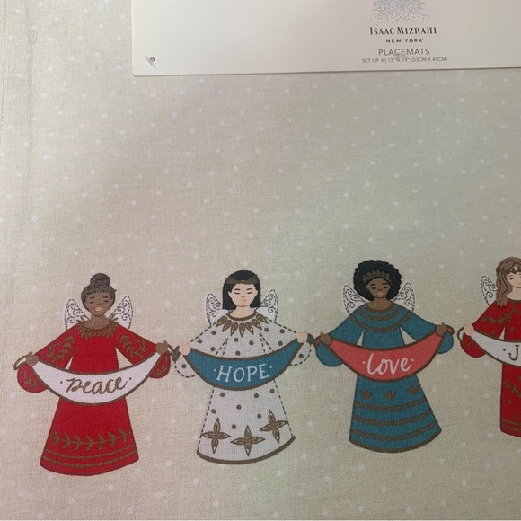 New Isaac Mizrahi New York Easy Care Set of 4 Placemats 13" x 19" Christmas - Picture 2 of 7